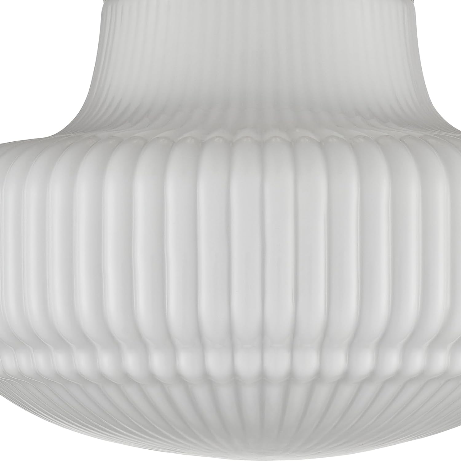 CLAXY Modern Gold Schoolhouse Ceiling Light Semi-Flush Mount Ribbed Shade | Dimmable E26 Based